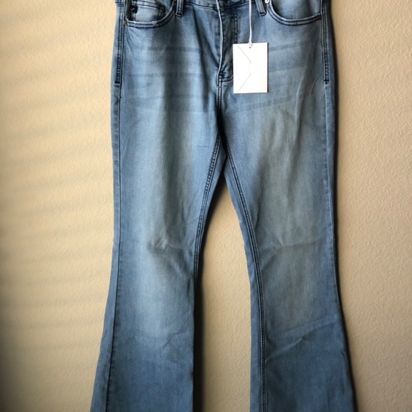 KANCAN WOMENS JEANS FLARE LEG SIZE 11 - Picture 2 of 5
